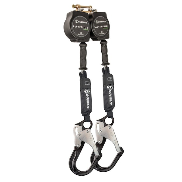 Safewaze Latitude HD 10' Dual Cable SRL: SW-9012 BWB, Alu Rebar Hooks SW8008-10-ALU-RBHDL - main